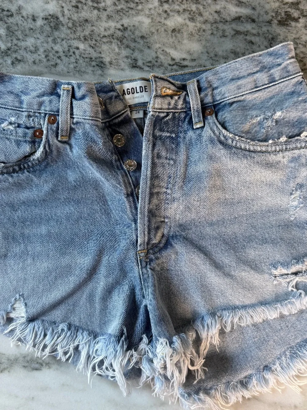 AGOLDE PARKER DENIM SHORTS
